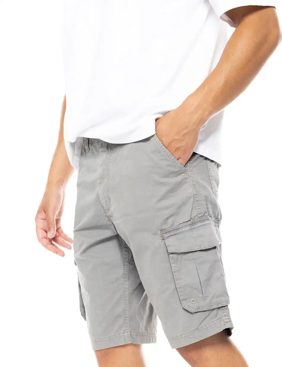Biston fashion ανδρική cargo βερμούδα 49-221-021 LT GREY
