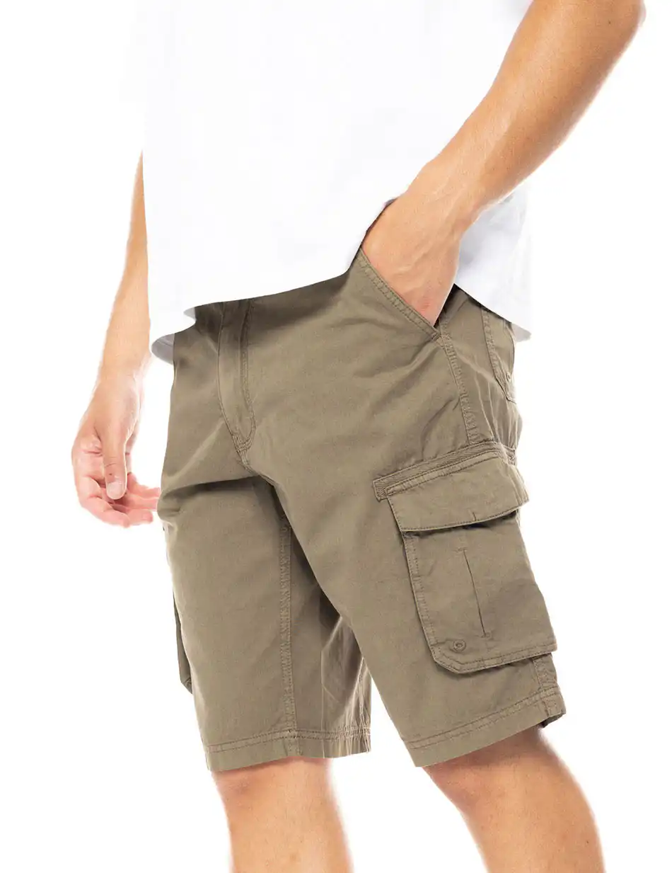 Biston fashion ανδρική cargo βερμούδα 49-221-021 KHAKI