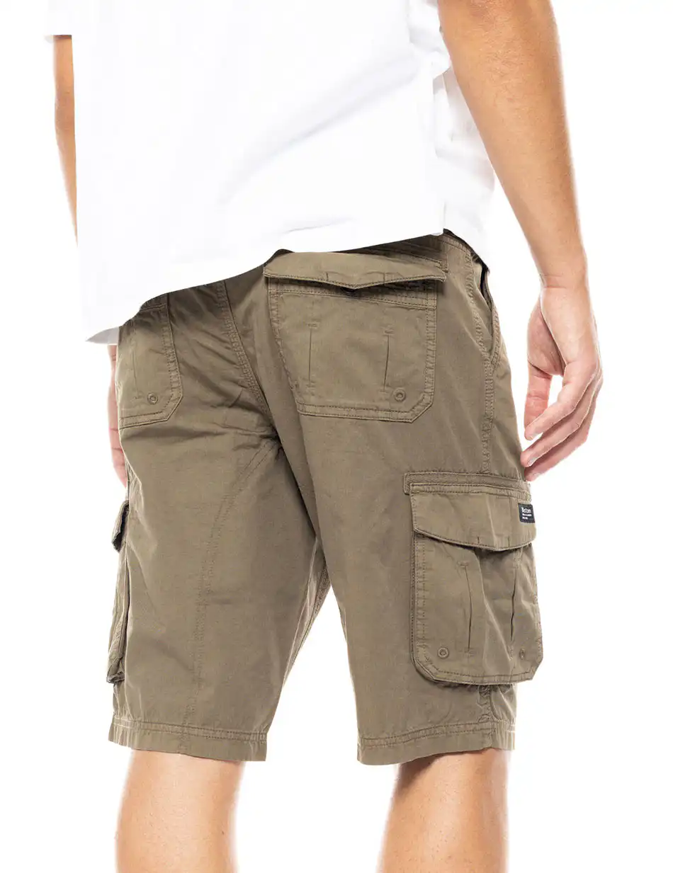Biston fashion ανδρική cargo βερμούδα 49-221-021 KHAKI