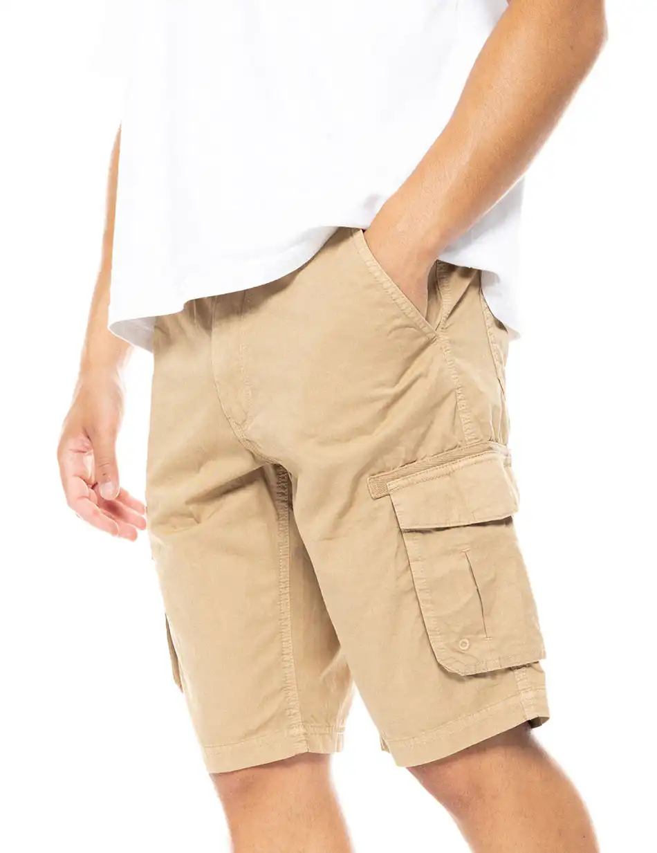 Biston fashion ανδρική cargo βερμούδα 49-221-021 DK BEIGE