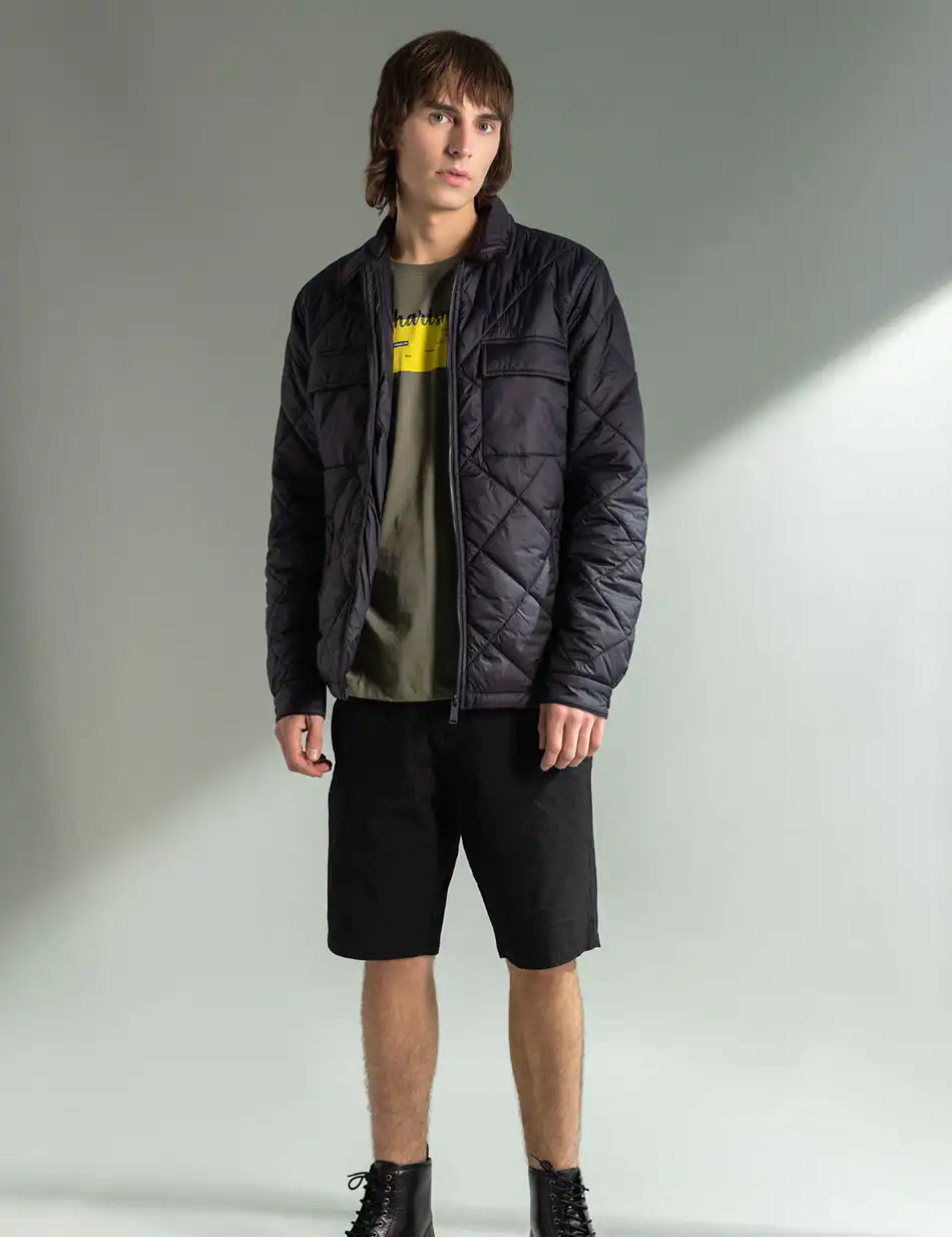 Splendid fashion ανδρική chinos βερμούδα 49-221-023 BLACK