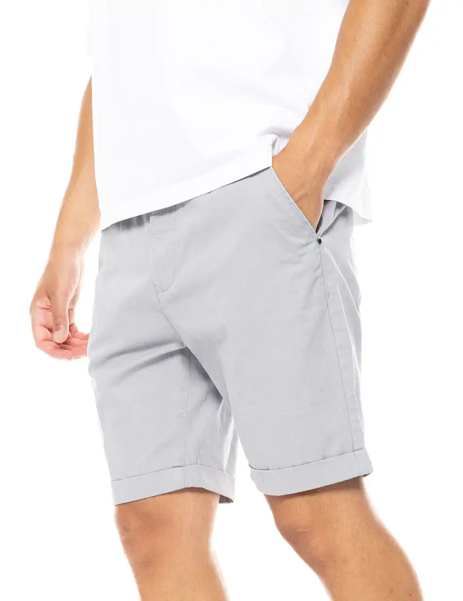 Biston fashion ανδρική chinos βερμούδα 49-221-027 GREY