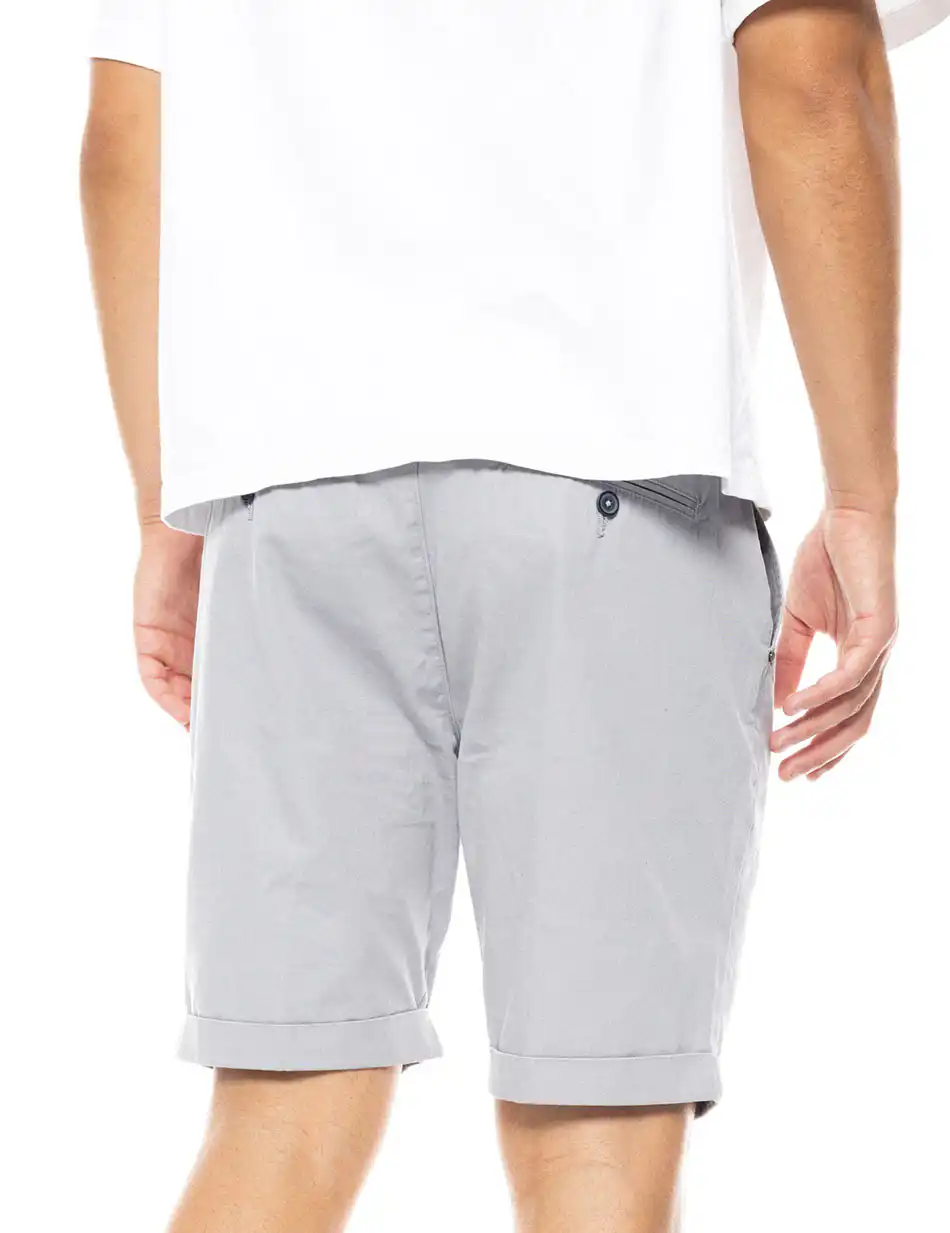 Biston fashion ανδρική chinos βερμούδα 49-221-027 GREY