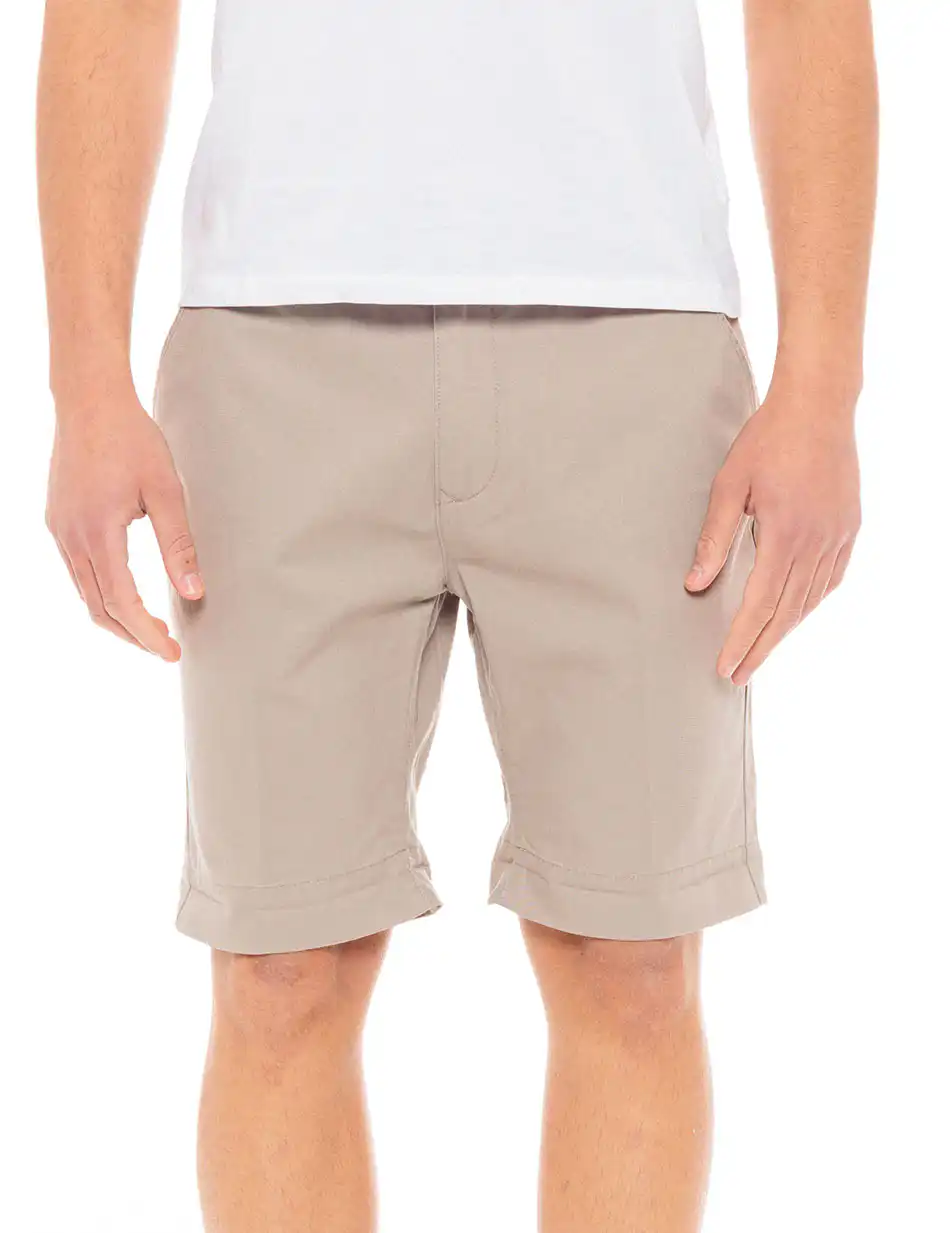 Biston fashion ανδρική chinos βερμούδα 49-221-027 BEIGE