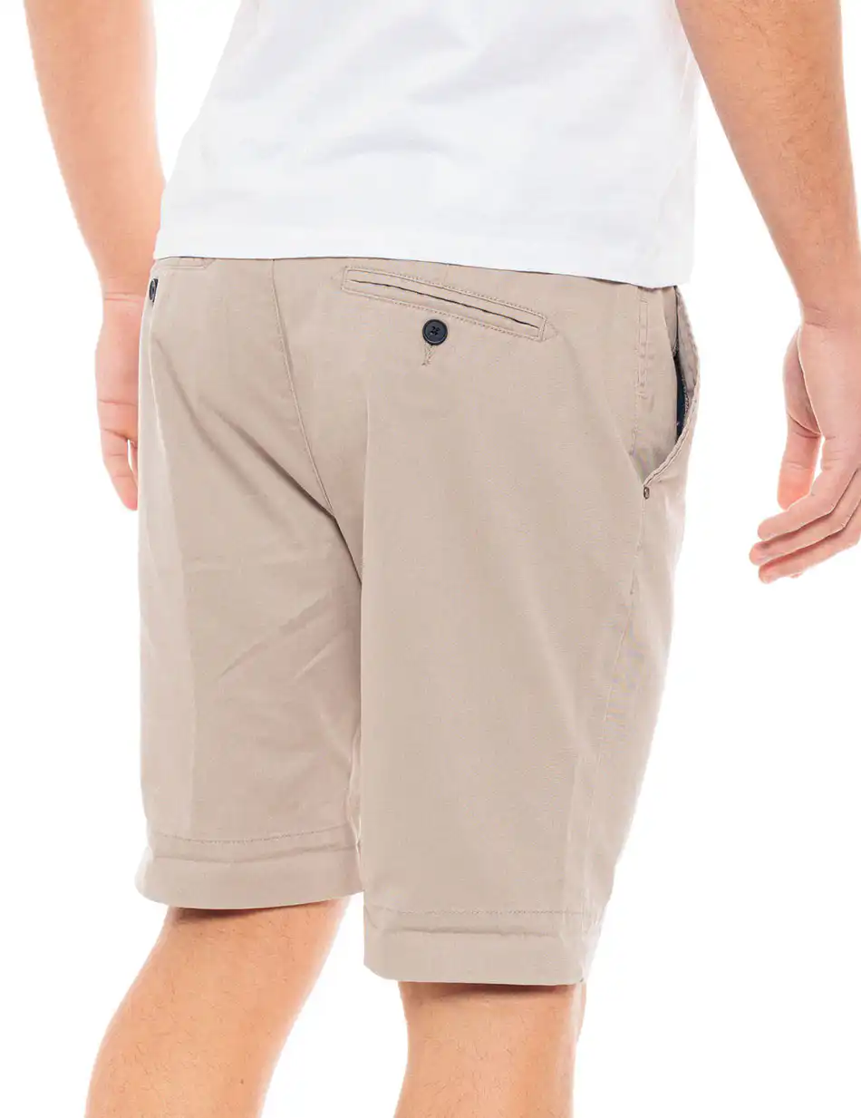 Biston fashion ανδρική chinos βερμούδα 49-221-027 BEIGE