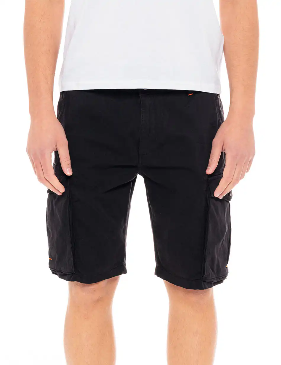 Biston fashion ανδρική cargo βερμούδα 49-221-028 BLACK