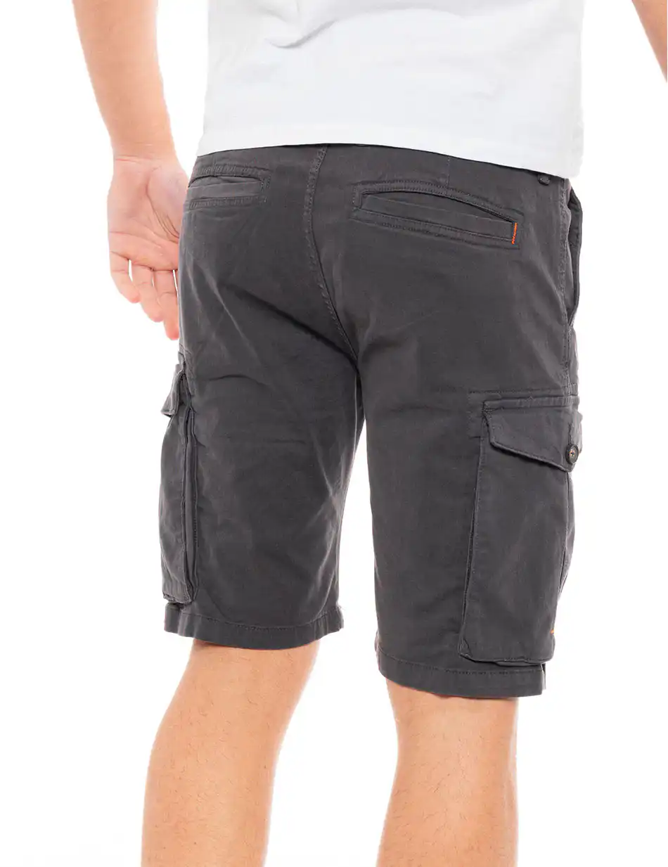 Biston fashion ανδρική cargo βερμούδα 49-221-028 DK GREY