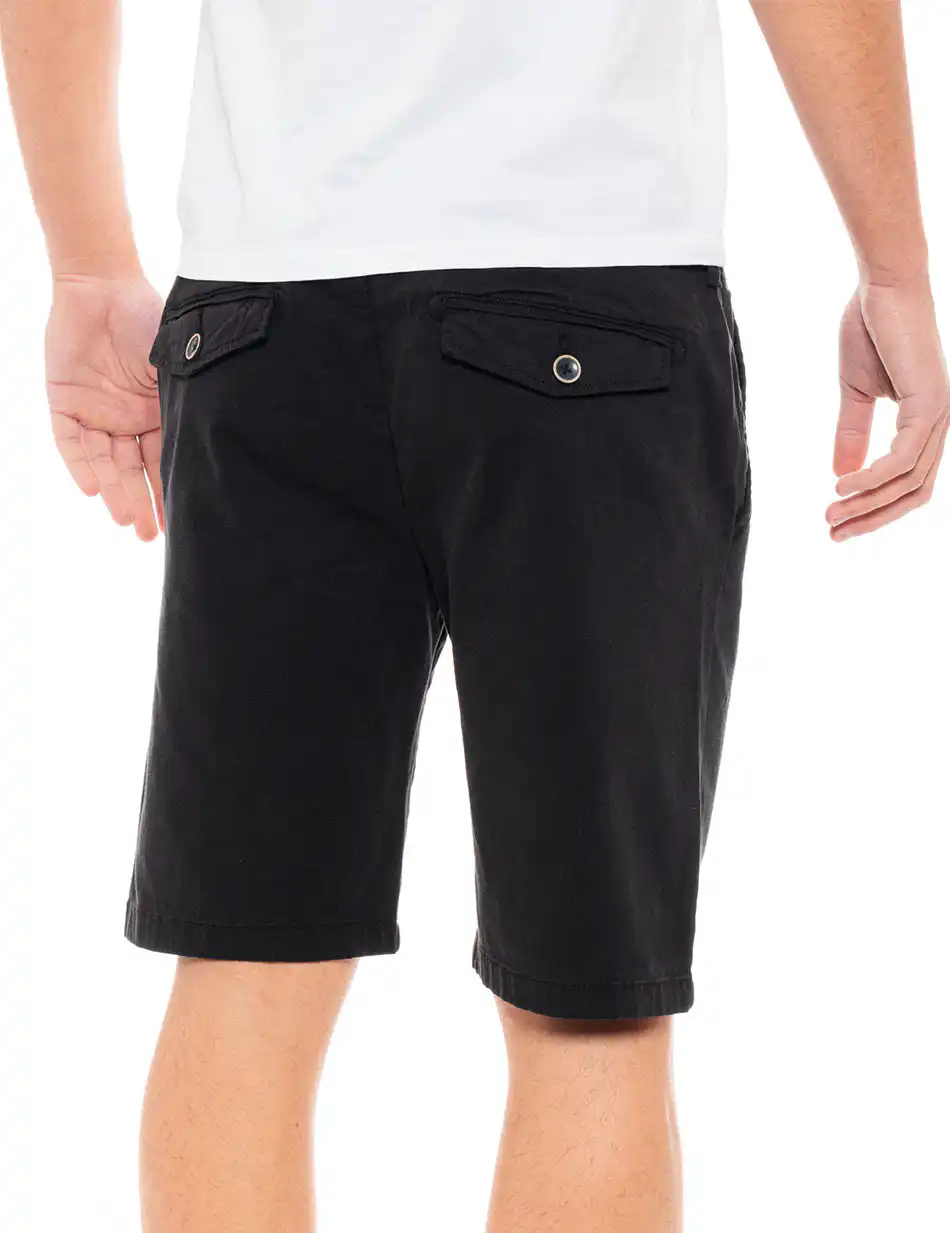 Biston fashion ανδρική chinos βερμούδα 49-221-029 BLACK