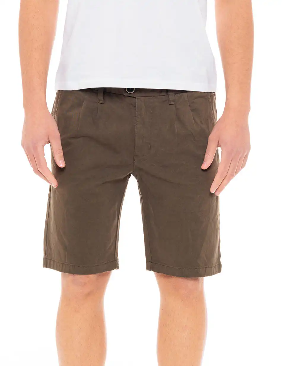 Biston fashion ανδρική chinos βερμούδα 49-221-029 KHAKI