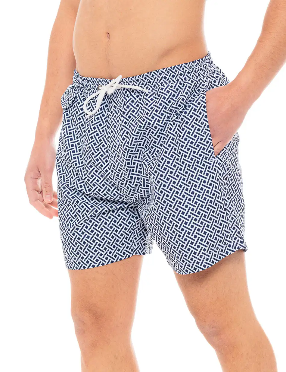 Biston fashion ανδρικό μαγιό 49-231-001 NAVY ALLOVER