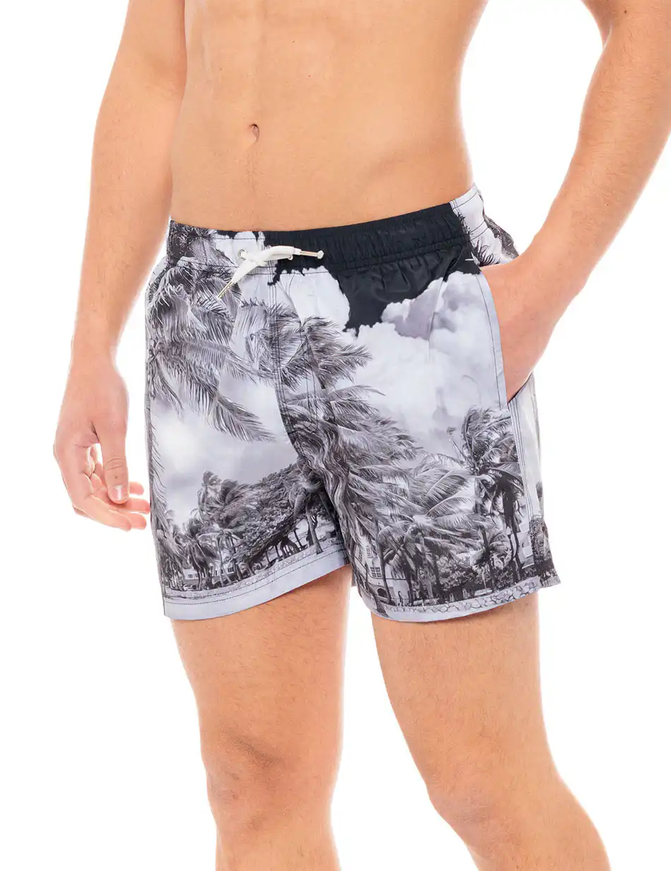 Biston fashion ανδρικό μαγιό 49-231-006 BLACK ALLOVER