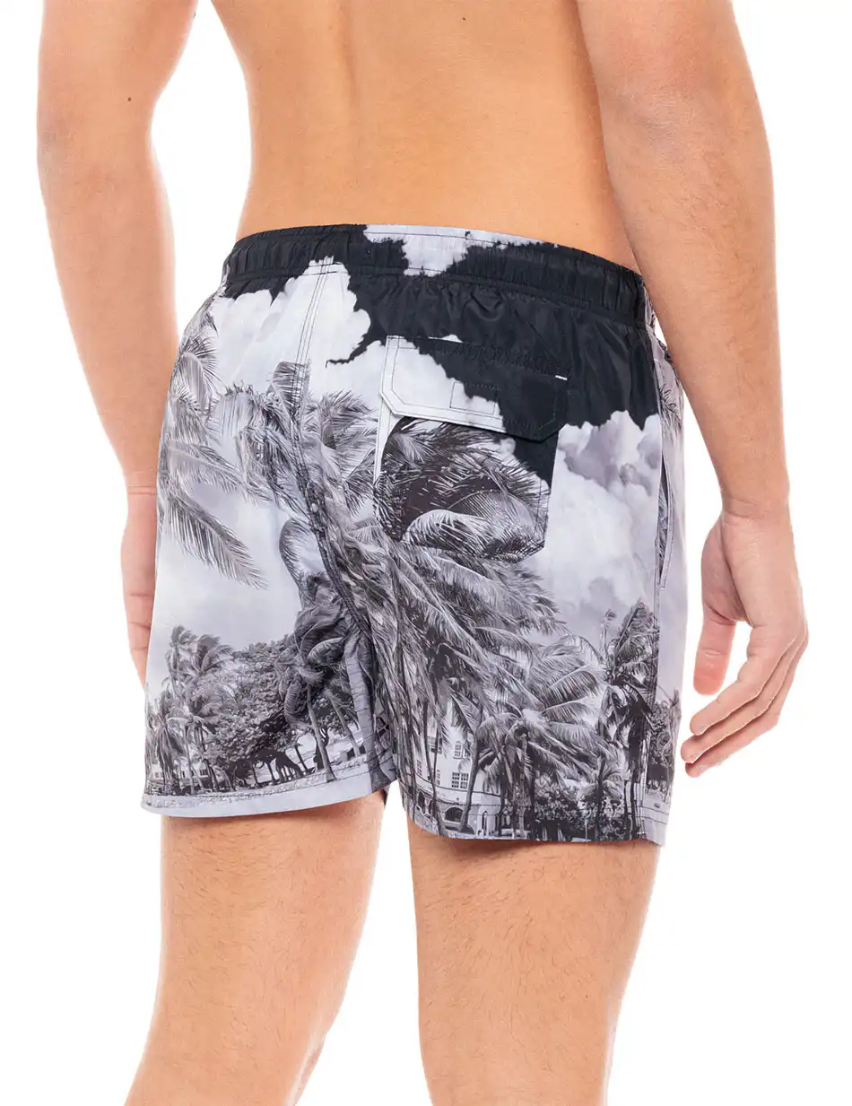 Biston fashion ανδρικό μαγιό 49-231-006 BLACK ALLOVER