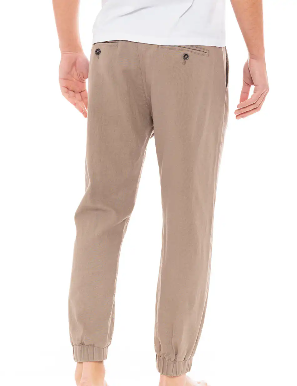 Biston fashion ανδρικό λινό chinos παντελόνι 49-241-005 FANGO