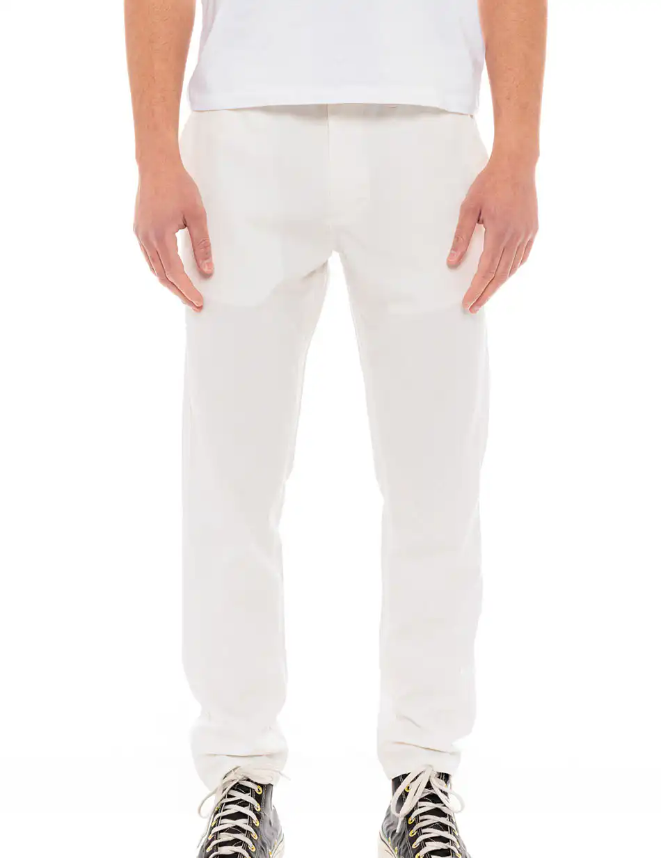 Biston fashion ανδρικό chinos παντελόνι 49-241-007 WHITE