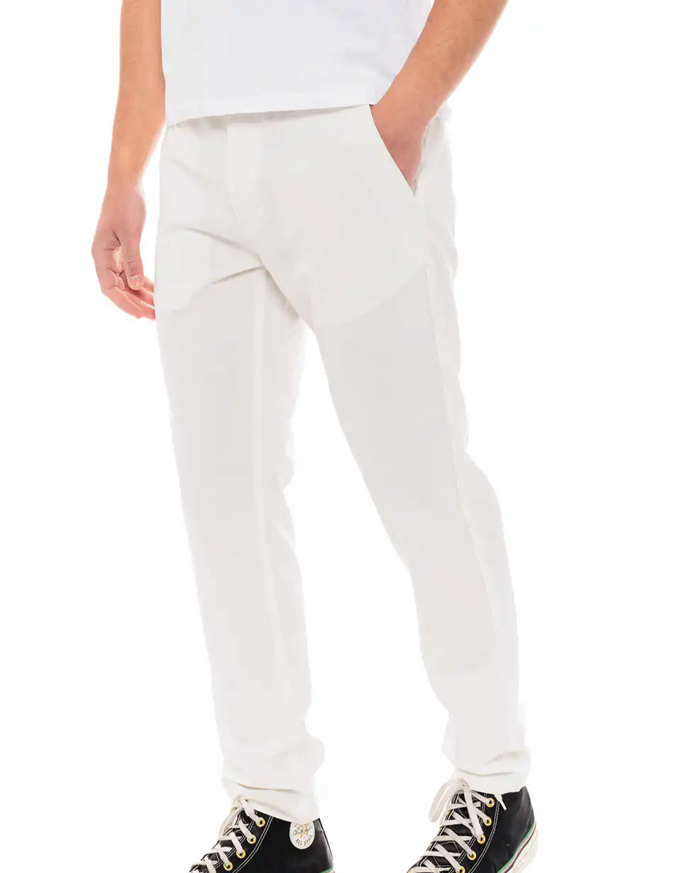 Biston fashion ανδρικό chinos παντελόνι 49-241-007 WHITE