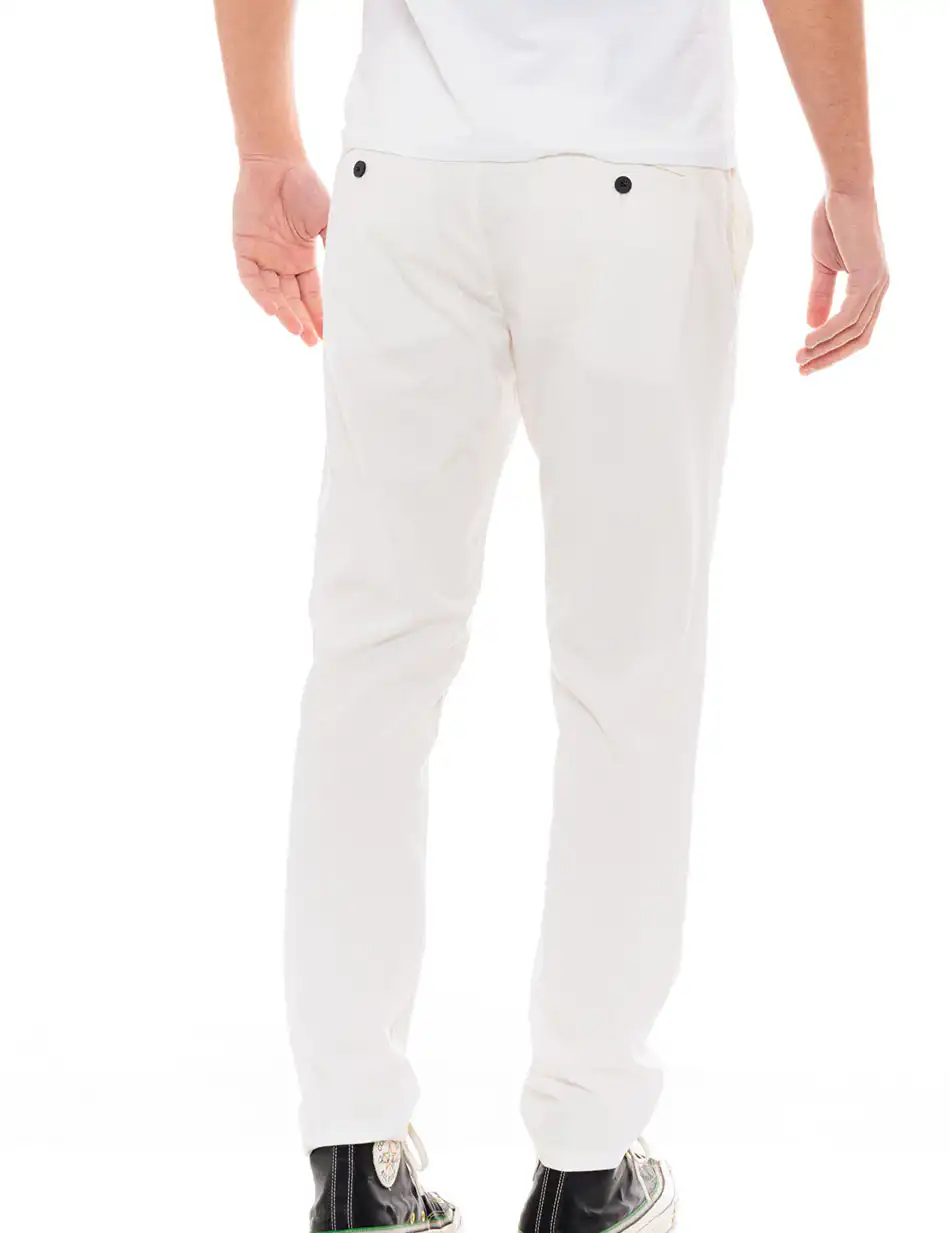 Biston fashion ανδρικό chinos παντελόνι 49-241-007 WHITE