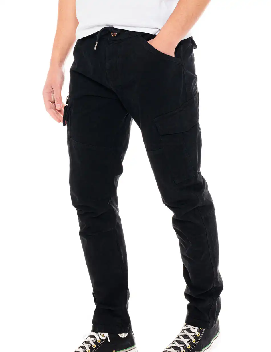 Biston fashion ανδρικό cargo παντελόνι 49-241-011 BLACK