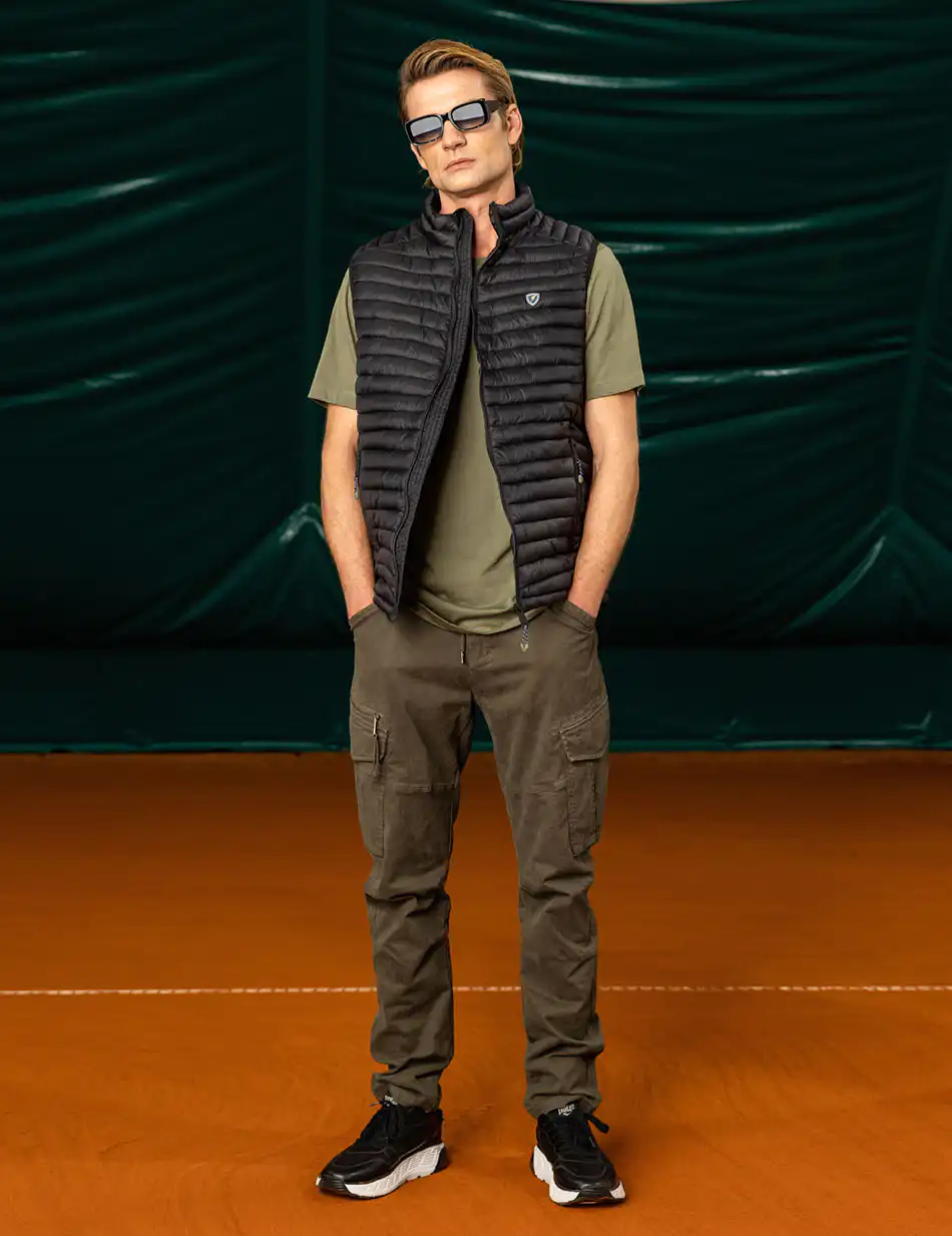 Biston fashion ανδρικό cargo παντελόνι 49-241-011 KHAKI