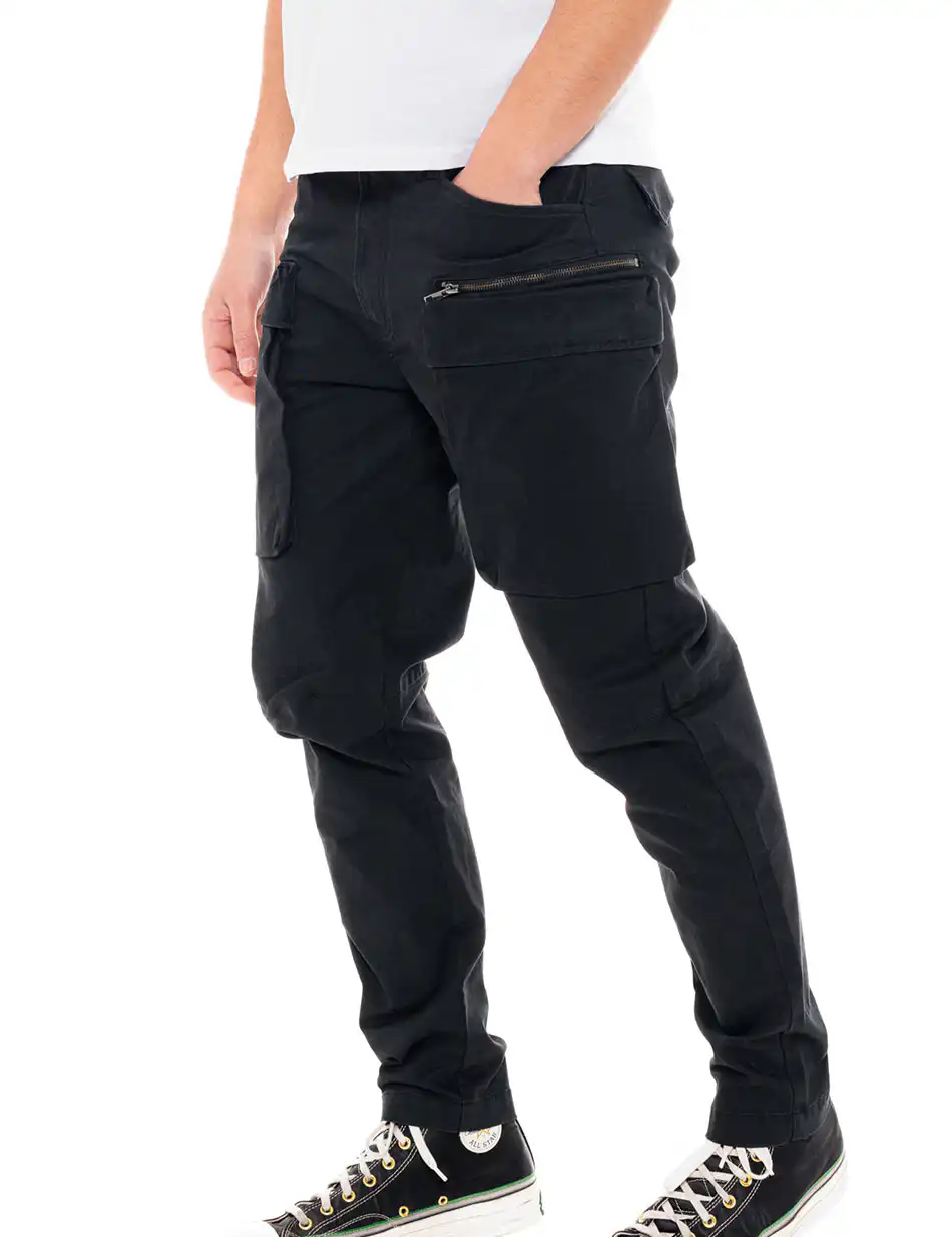 Splendid fashion ανδρικό παντελόνι cargo 49-241-012 BLACK