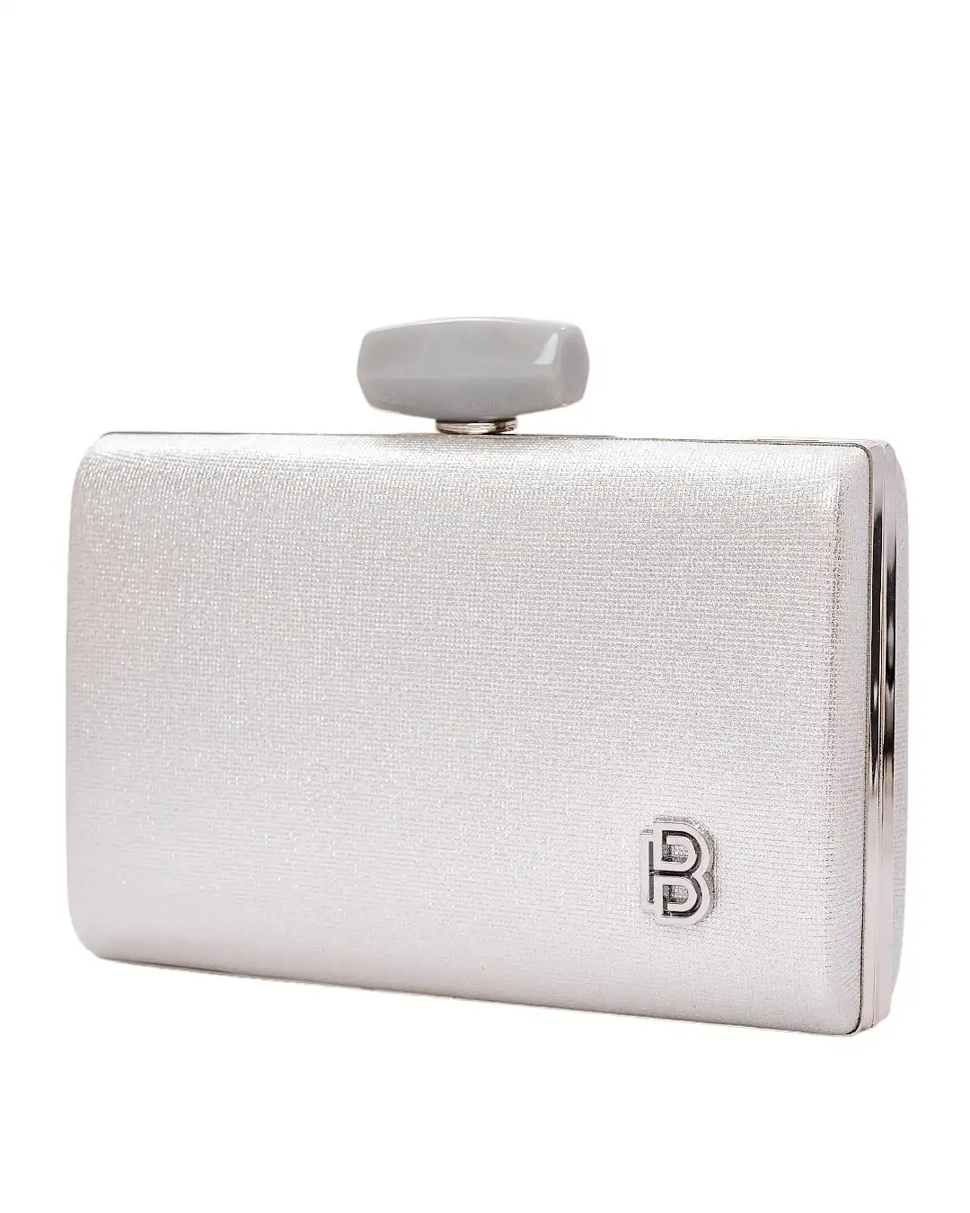 Τσάντα φάκελος clutch -JH-21982 – Ασημί