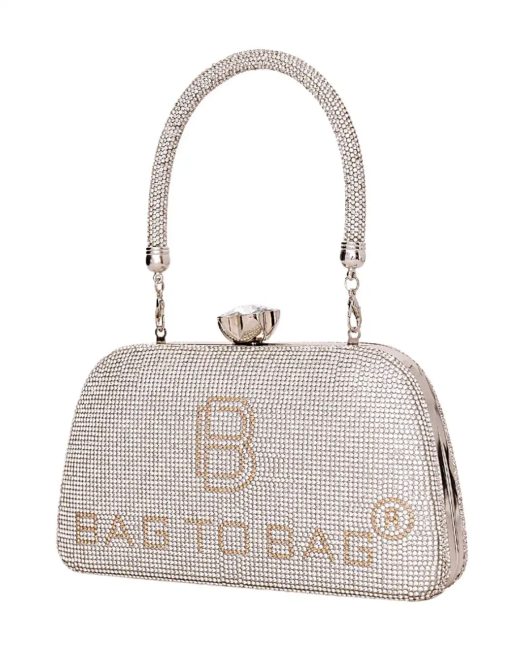 Τσάντα φάκελος clutch CK6021 – Ασημί