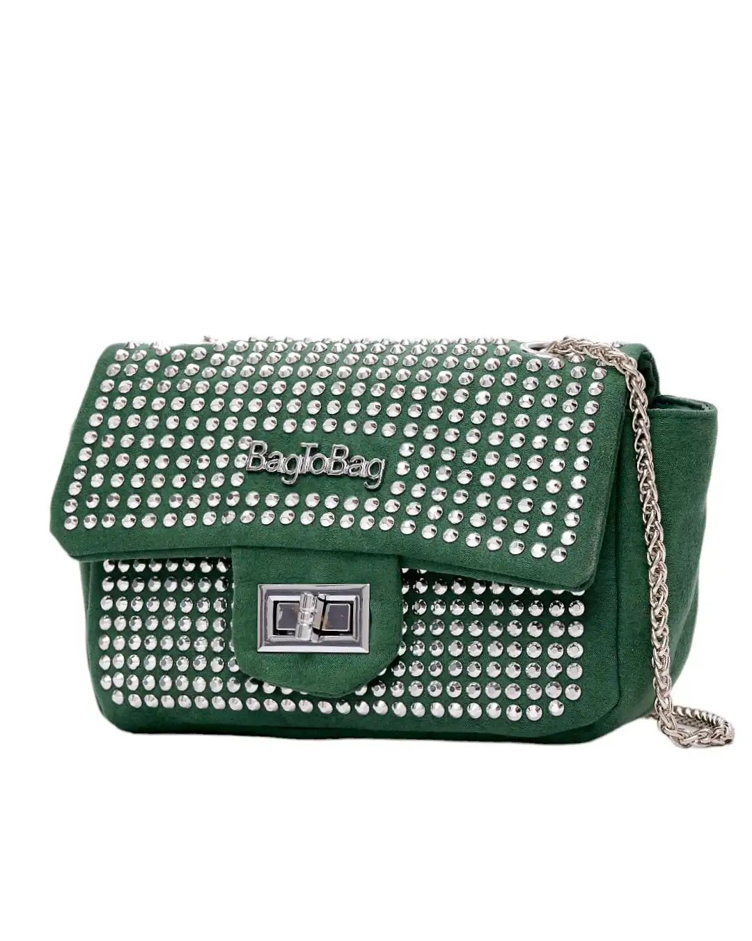 Τσάντα ώμου με αλυσίδα 21966 – Πράσινο