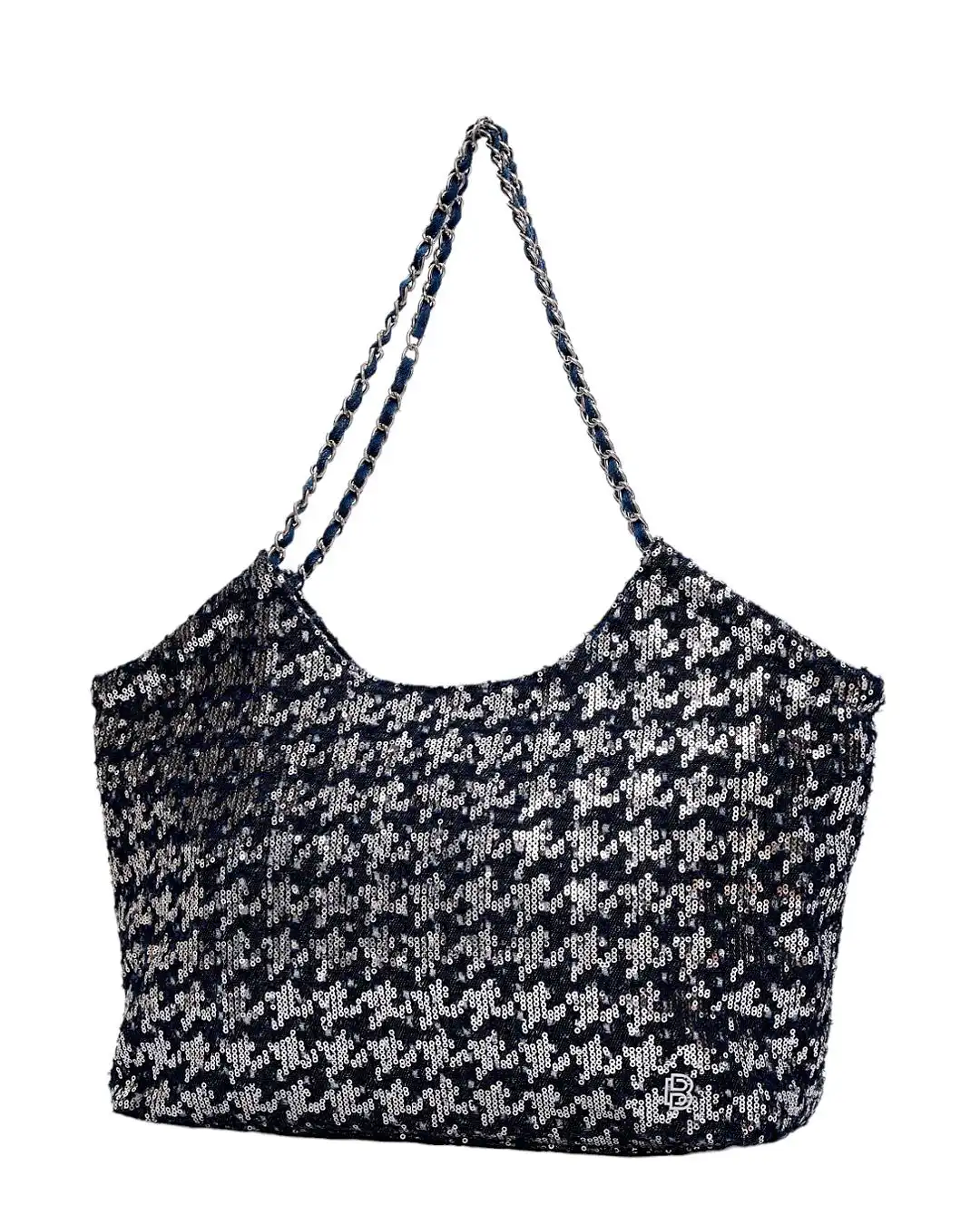 Τσάντα ώμου με παγιετες BS23206 – Μπλέ