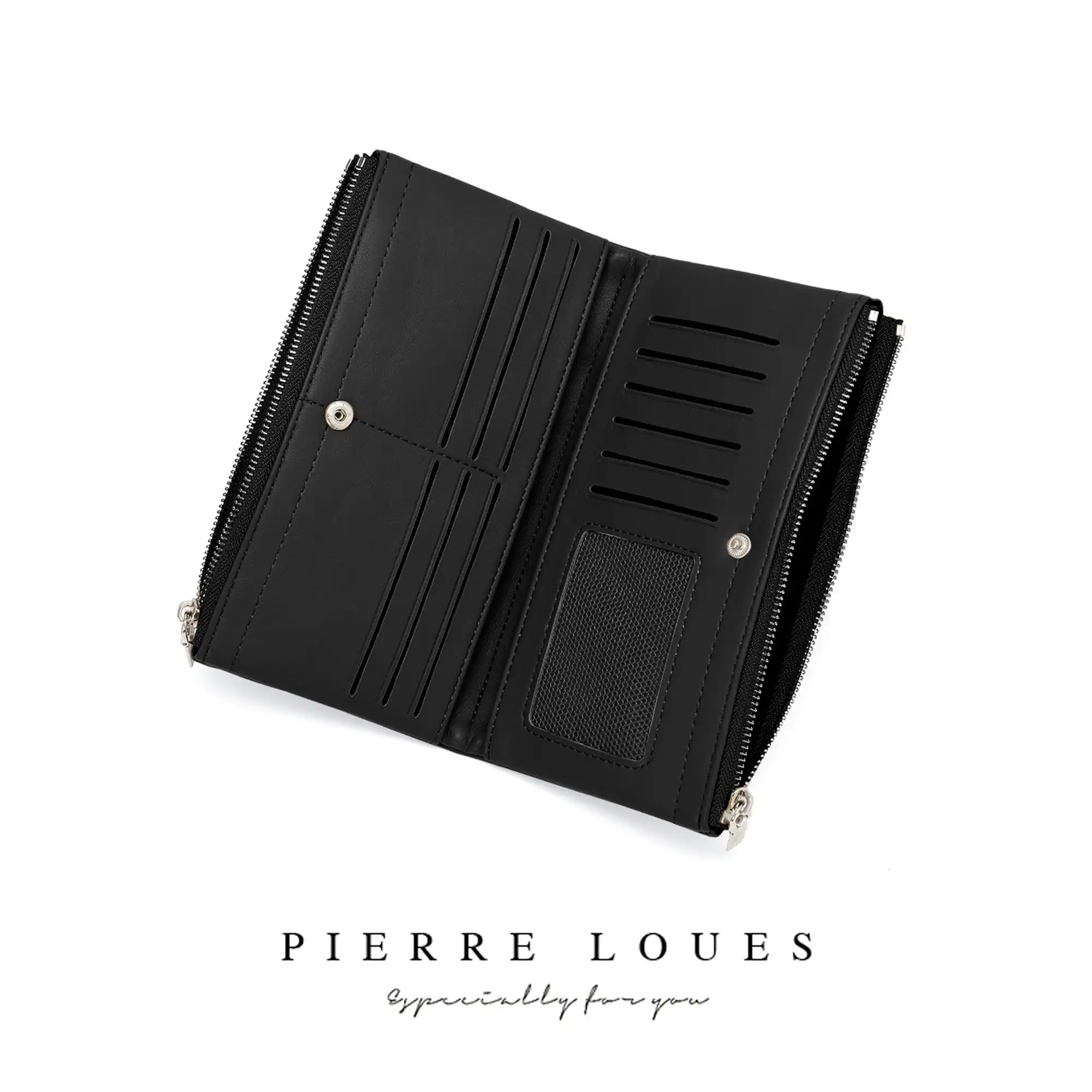 Γυναικείο πορτοφόλι Pierre Loues B662-3 μαύρο