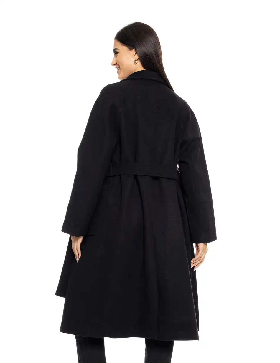 Biston fashion γυναικείο μακρύ παλτό 50-101-042 BLACK