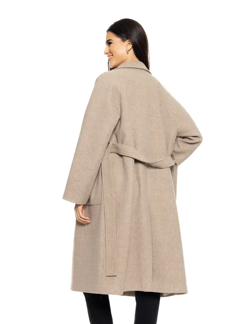 Biston fashion γυναικείο μακρύ παλτό 50-101-042 DK BEIGE