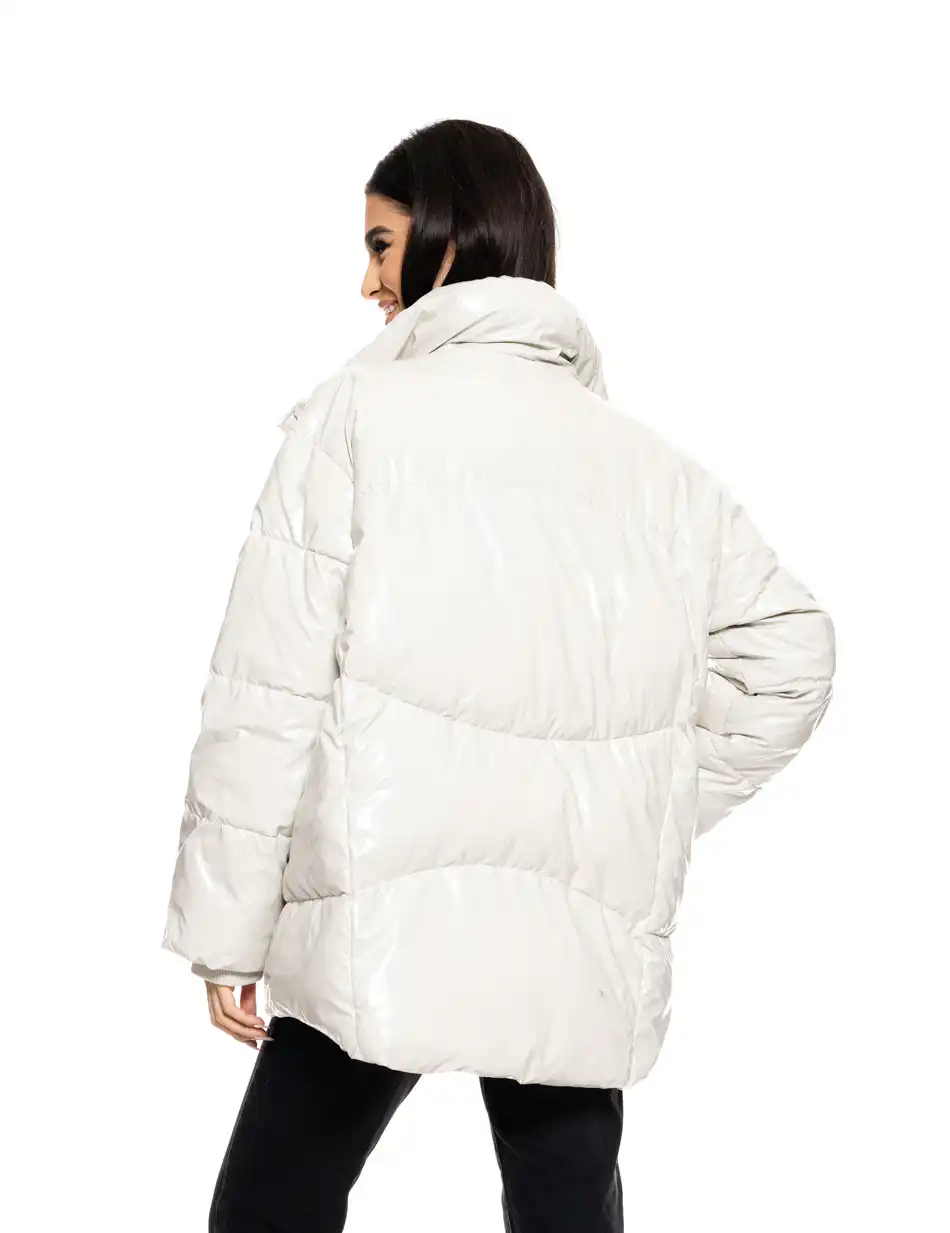 Biston fashion γυναικείο demi μπουφάν με γιακά 50-101-046 LT GREY