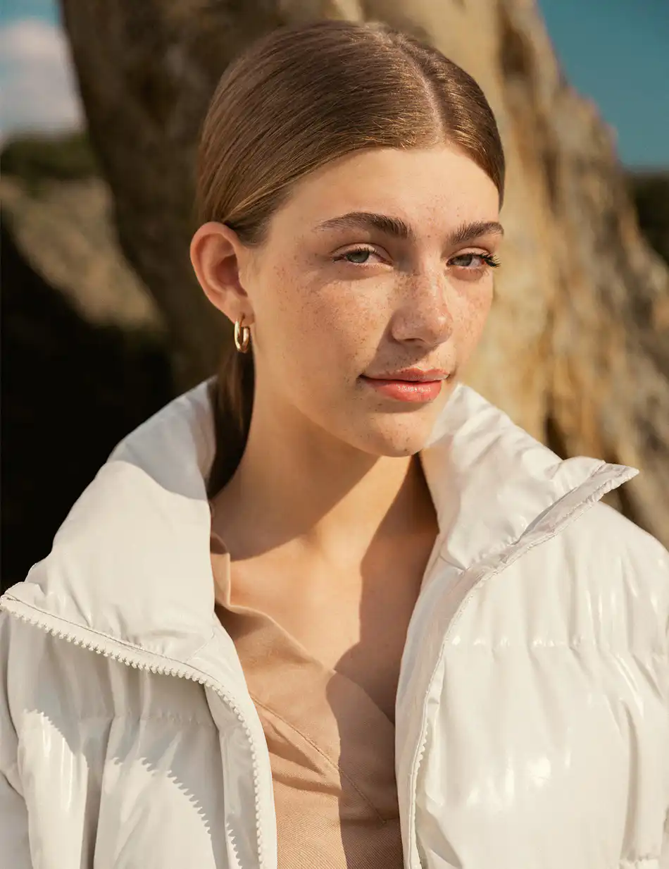 Biston fashion γυναικείο demi μπουφάν με γιακά 50-101-046 LT GREY