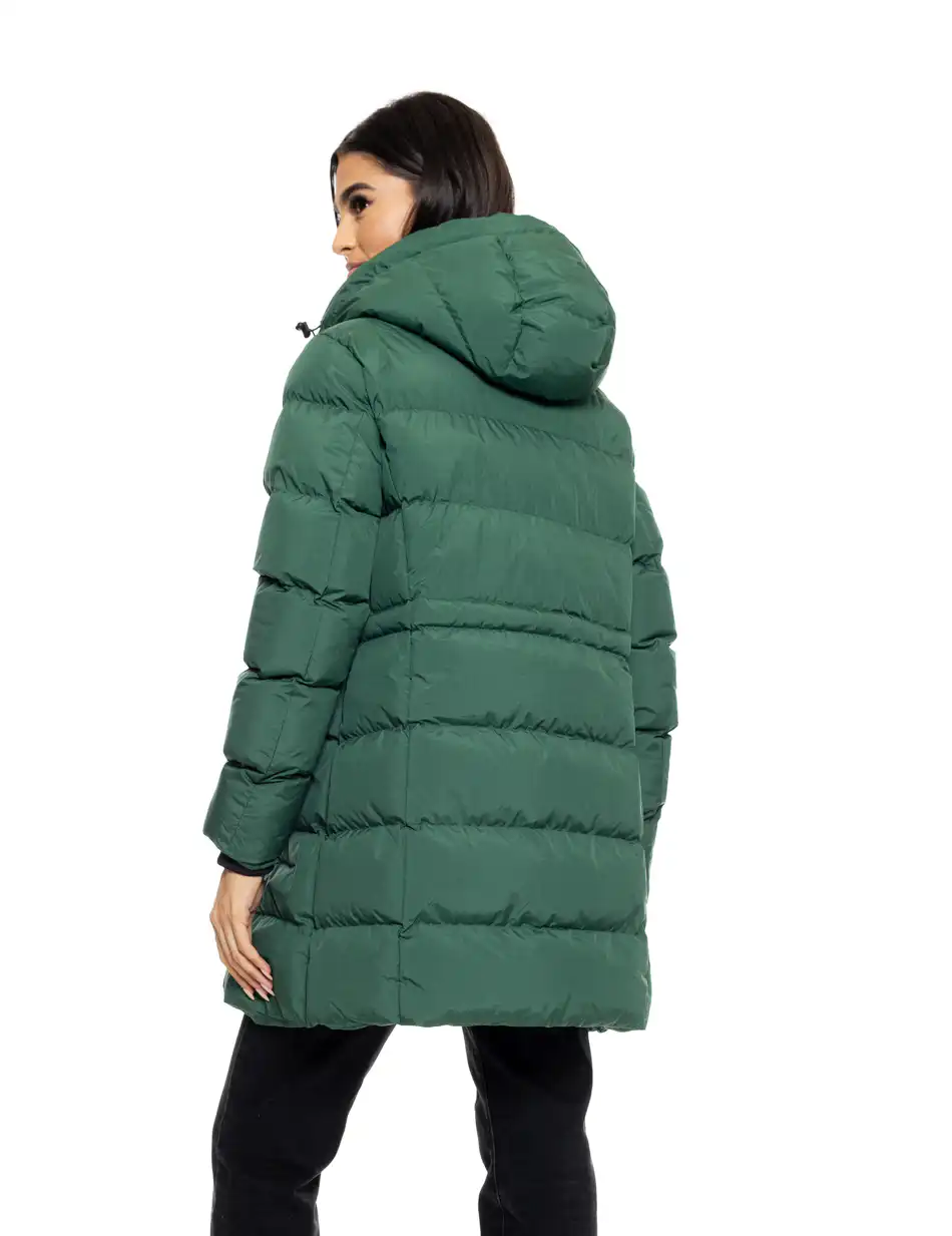 Splendid fashion γυναικείο demi μπουφάν με ενσωματωμένη κουκούλα 50-101-113 GREEN