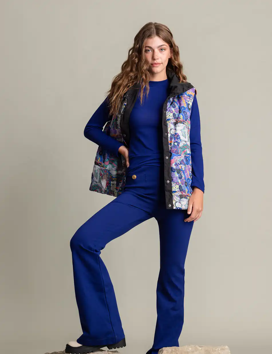 Biston fashion γυναικείο double face κοντό αμάνικο μπουφάν 50-102-001 BLACK ALLOVER