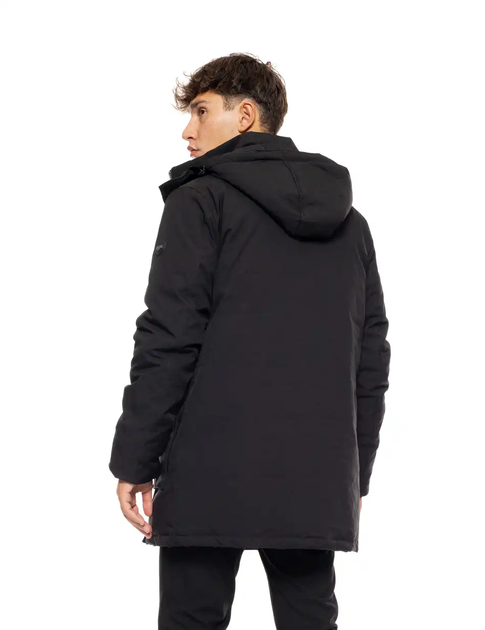 Biston fashion ανδρικό demi μπουφάν με αποσπώμενη κουκούλα 50-201-006 BLACK