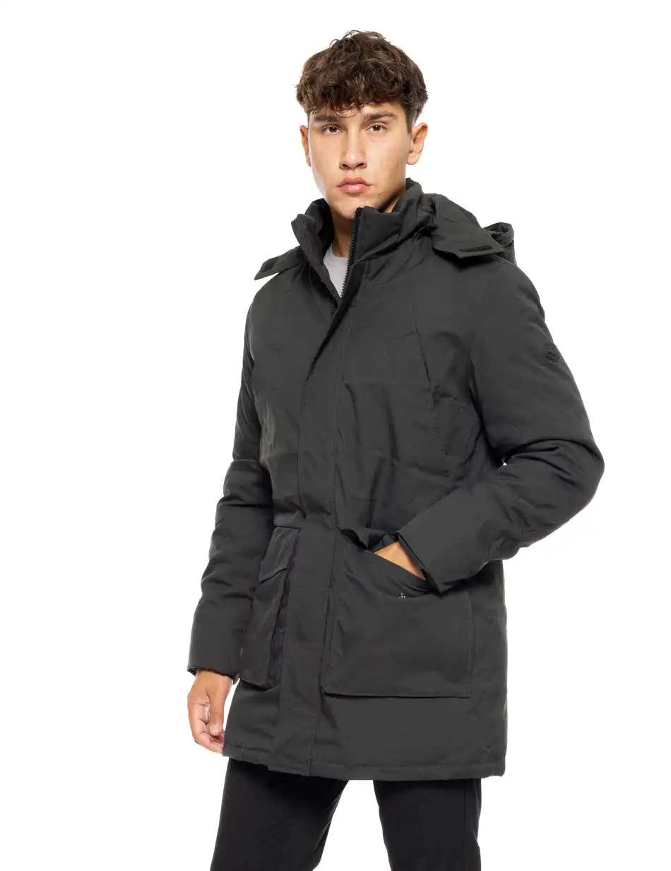 Biston fashion ανδρικό demi μπουφάν με αποσπώμενη κουκούλα 50-201-006 DK GREEN