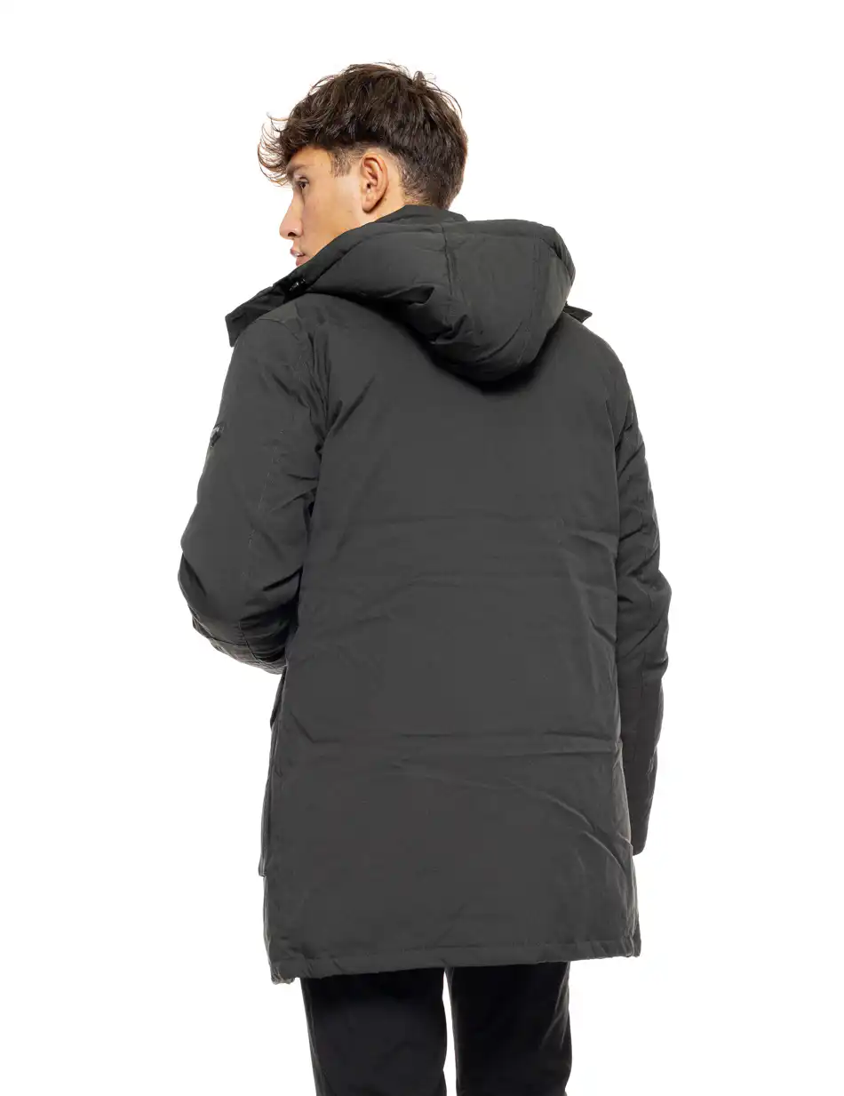 Biston fashion ανδρικό demi μπουφάν με αποσπώμενη κουκούλα 50-201-006 DK GREEN