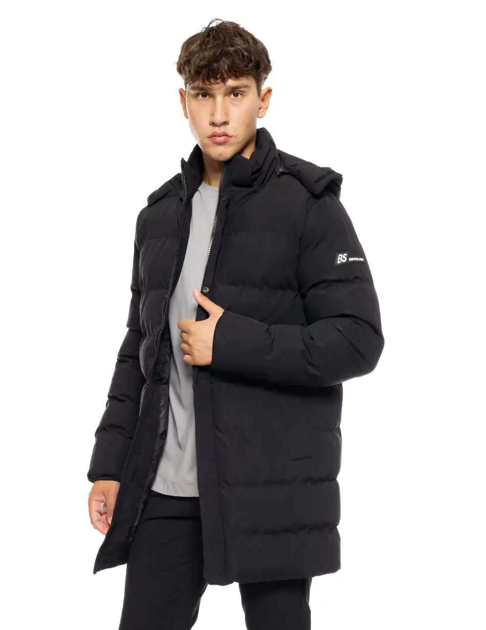 Biston fashion ανδρικό demi μπουφάν με αποσπώμενη κουκούλα 50-201-007 BLACK