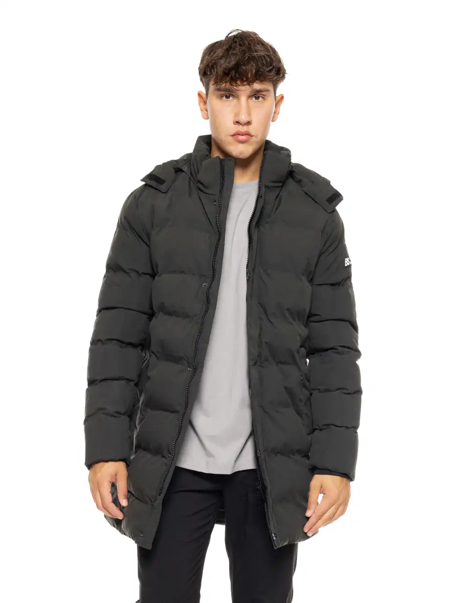 Biston fashion ανδρικό demi μπουφάν με αποσπώμενη κουκούλα 50-201-007 DK GREEN