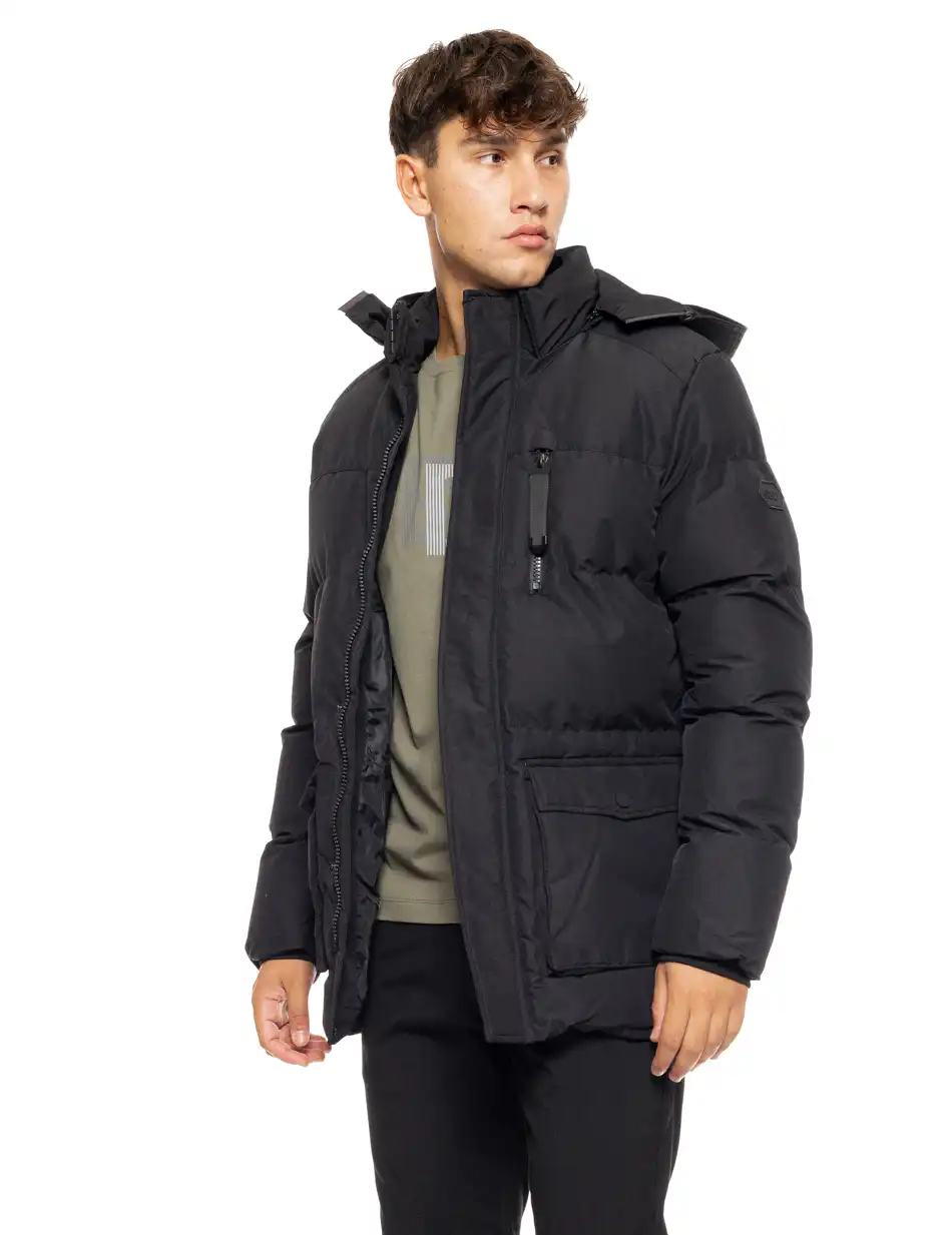 Splendid fashion ανδρικό demi μπουφάν με ενσωματωμένη κουκούλα 50-201-008 BLACK