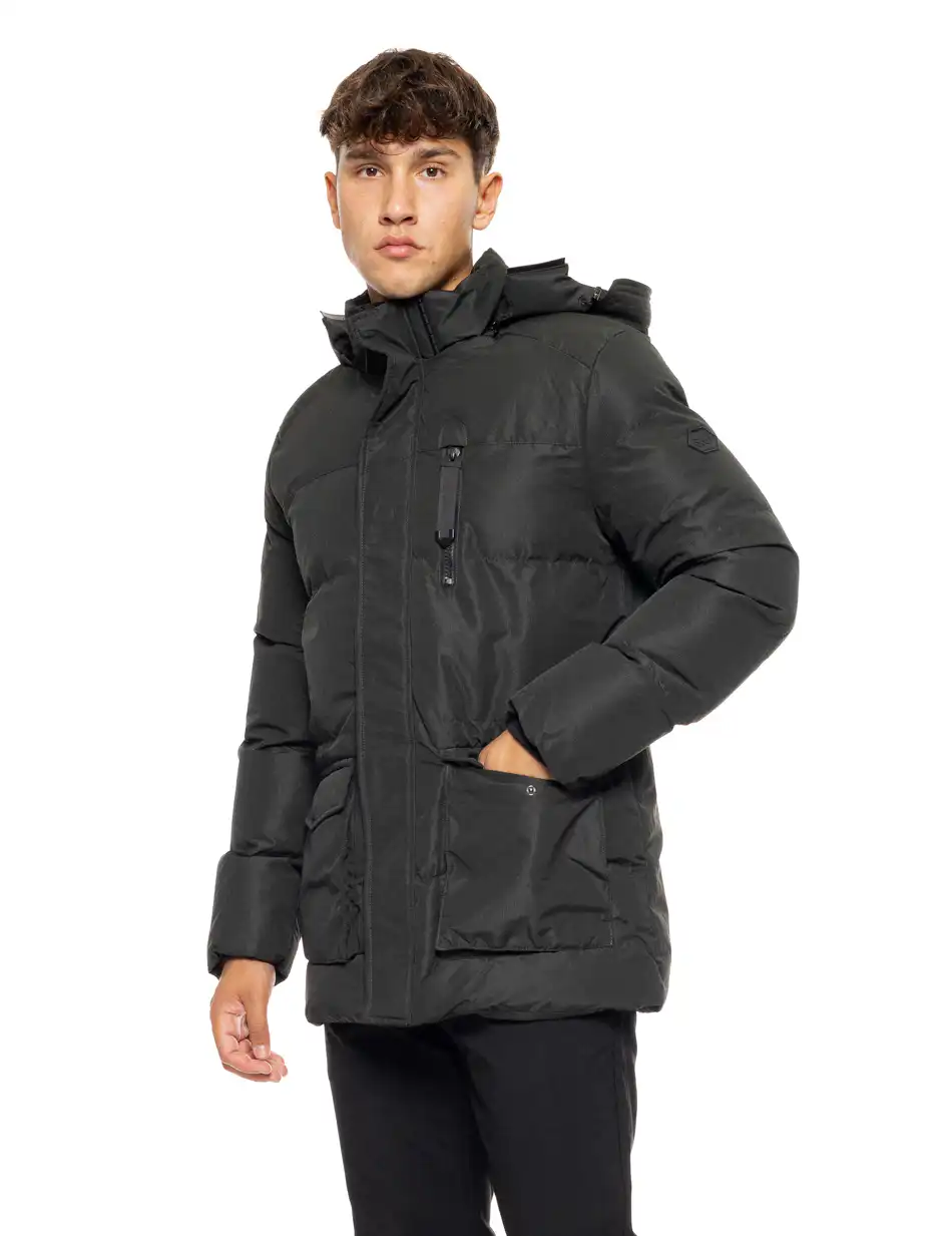 Splendid fashion ανδρικό demi μπουφάν με ενσωματωμένη κουκούλα 50-201-008 DK GREEN