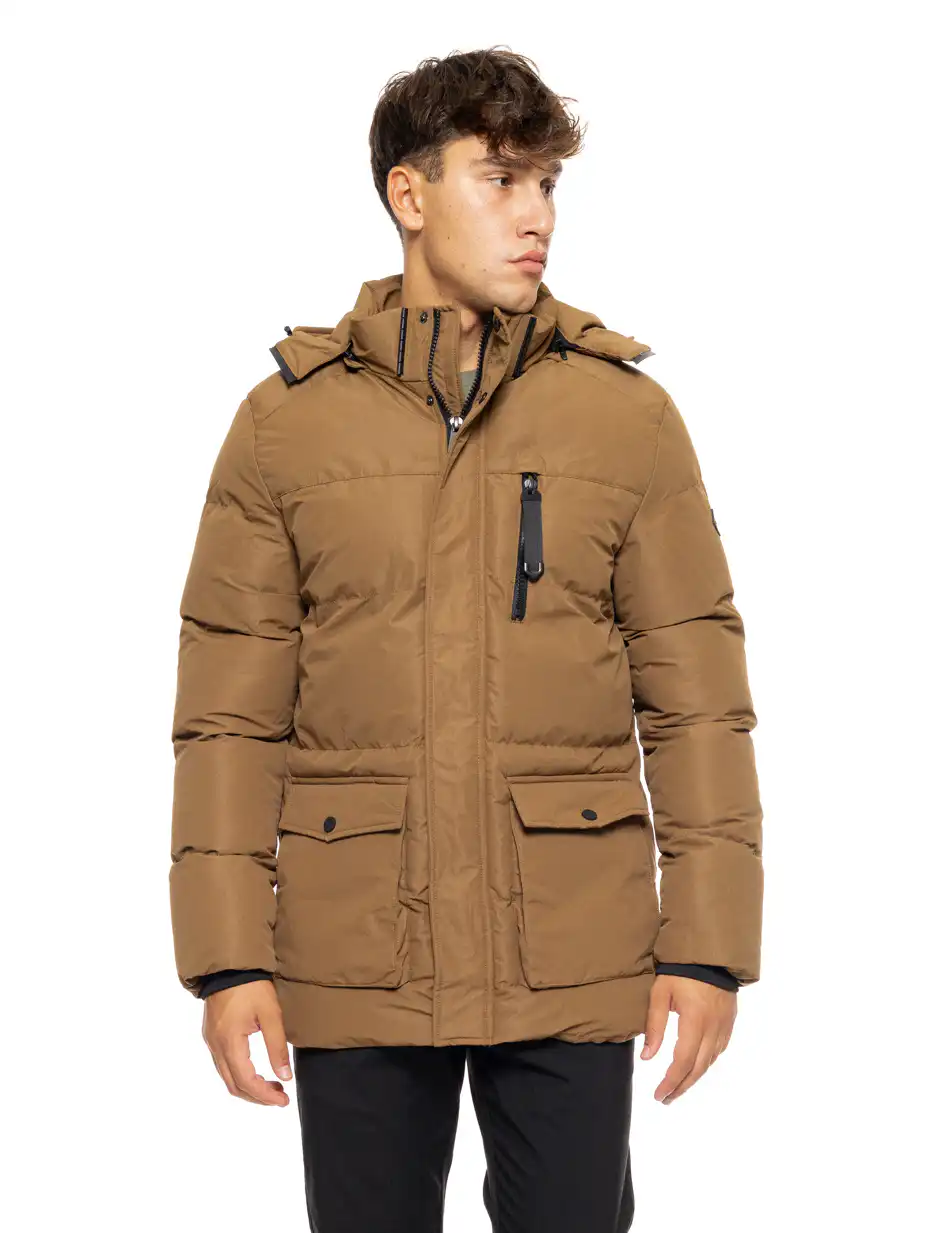 Splendid fashion ανδρικό demi μπουφάν με ενσωματωμένη κουκούλα 50-201-008 CAMEL