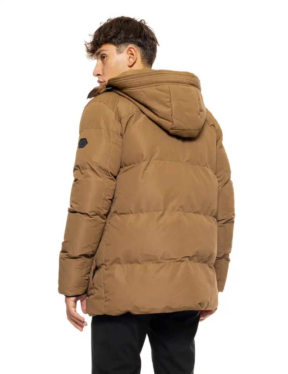 Splendid fashion ανδρικό demi μπουφάν με ενσωματωμένη κουκούλα 50-201-008 CAMEL