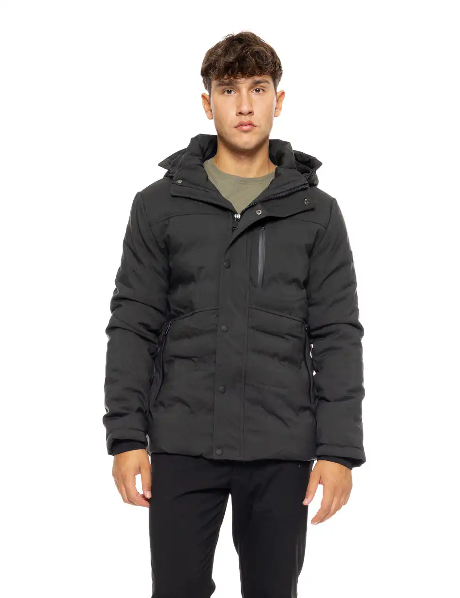 Splendid fashion ανδρικό κοντό μπουφάν με αποσπώμενη κουκούλα 50-201-010 DK GREEN