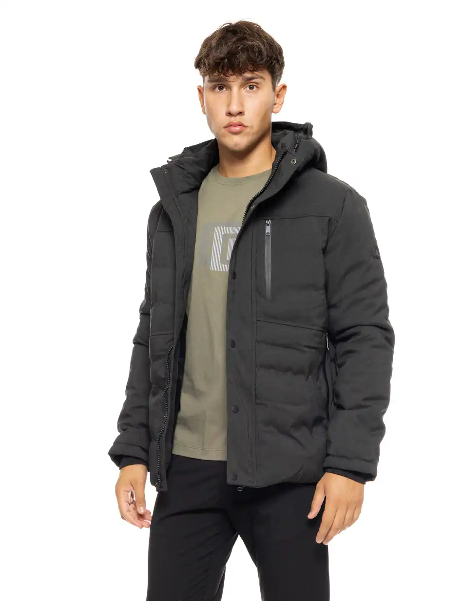 Splendid fashion ανδρικό κοντό μπουφάν με αποσπώμενη κουκούλα 50-201-010 DK GREEN