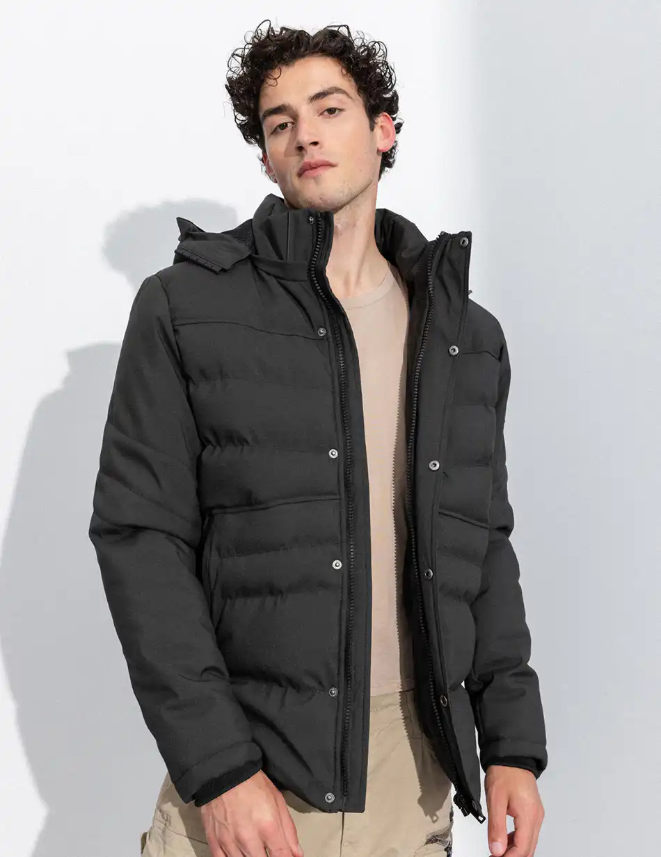 Splendid fashion ανδρικό κοντό μπουφάν με αποσπώμενη κουκούλα 50-201-010 DK GREEN