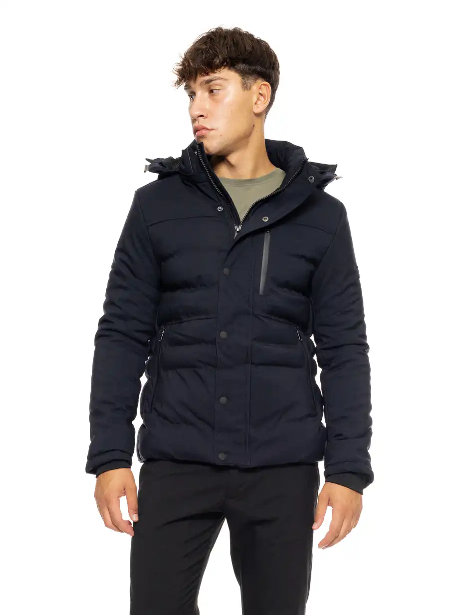 Splendid fashion ανδρικό κοντό μπουφάν με αποσπώμενη κουκούλα 50-201-010 NAVY