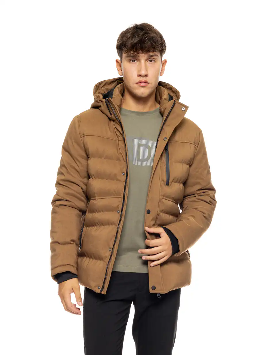 Splendid fashion ανδρικό κοντό μπουφάν με αποσπώμενη κουκούλα 50-201-010 CAMEL