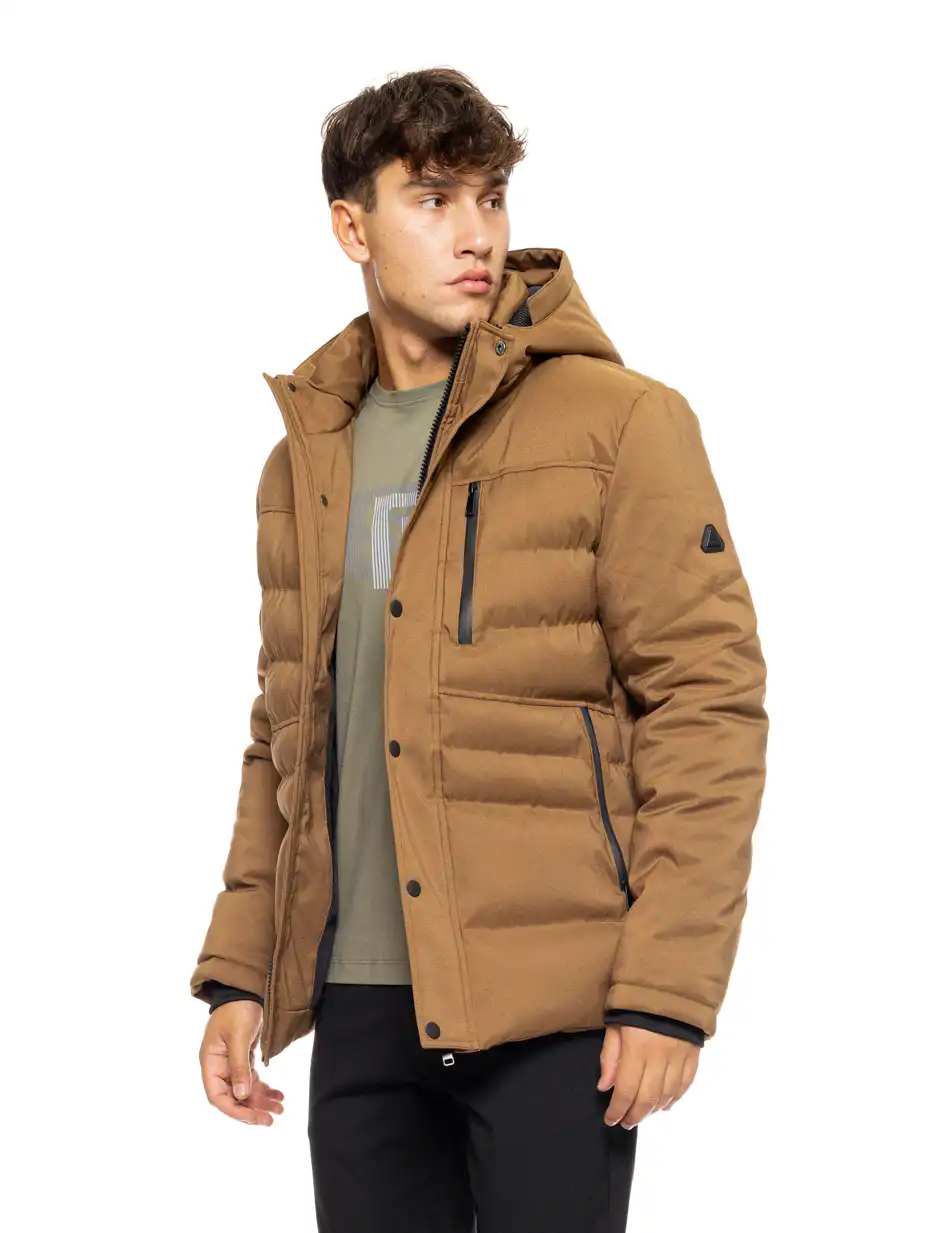 Splendid fashion ανδρικό κοντό μπουφάν με αποσπώμενη κουκούλα 50-201-010 CAMEL