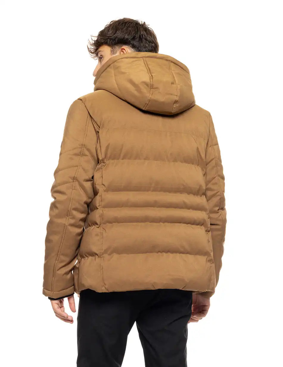 Splendid fashion ανδρικό κοντό μπουφάν με αποσπώμενη κουκούλα 50-201-010 CAMEL